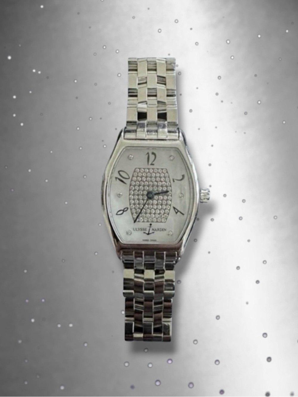 💗ULYSSE NARDIN Michelangelo 103-48, 26x35mm, Tonneau Automatic MOP, Diamonds, SS